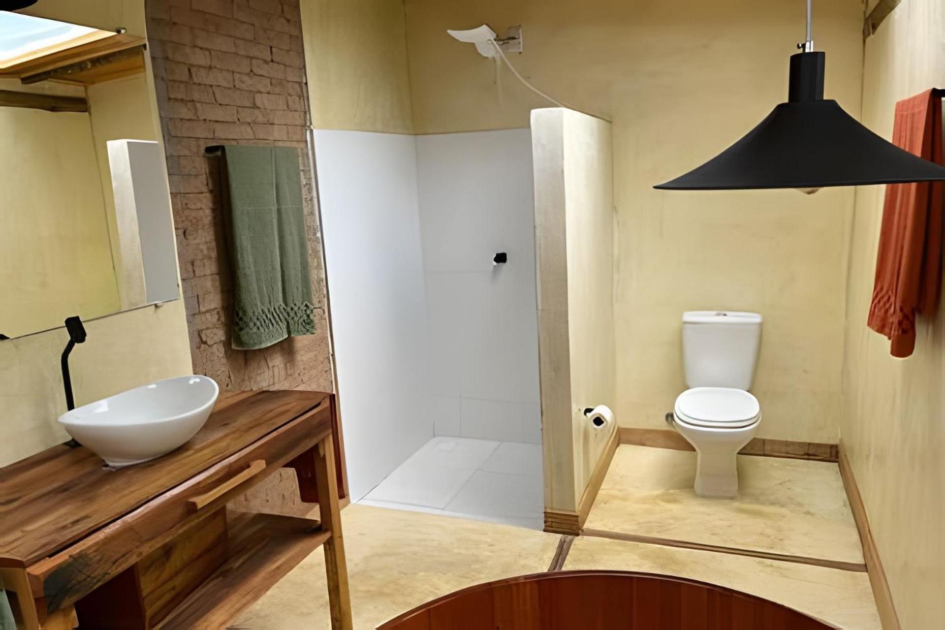 Sitio Santo Antonio - Chale 1 Com Ofuro Guest House Atibaia Bagian luar foto